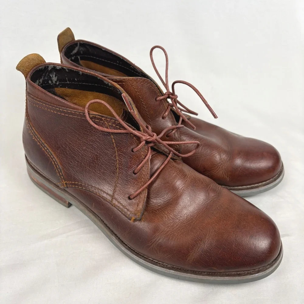Cole Haan Chukka Desert Boots Size 9 Brown Leather Lace Up C11983 Ankle Workwear